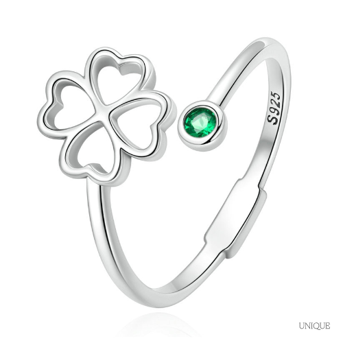 Anillo de la Suerte Trébol en Plata 925