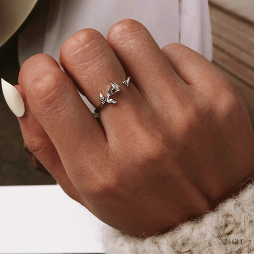 Anillo de Rosa en Plata 925