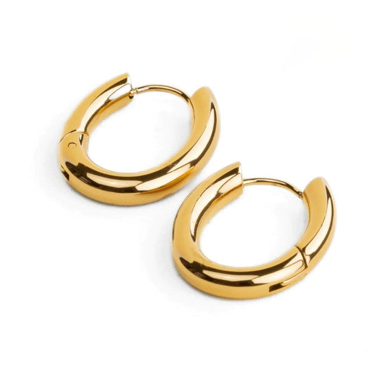 Pendientes Mini Aro Fiora Chapados en Oro de 18K