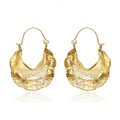 Pendientes Hoja Chapados en Oro de 18K