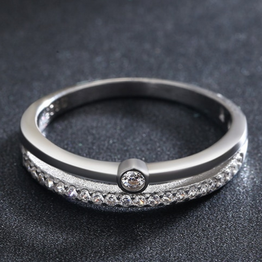 Anillo Arcos Paralelos en Plata