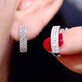 Pendientes de Aro con Piedras de Circonita