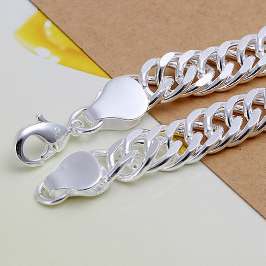 Pulsera Cubana Masculina en Plata 925 Esterlina