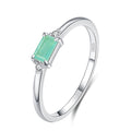 Anillo Solitario con Piedra Turmalina Paraíba en Plata