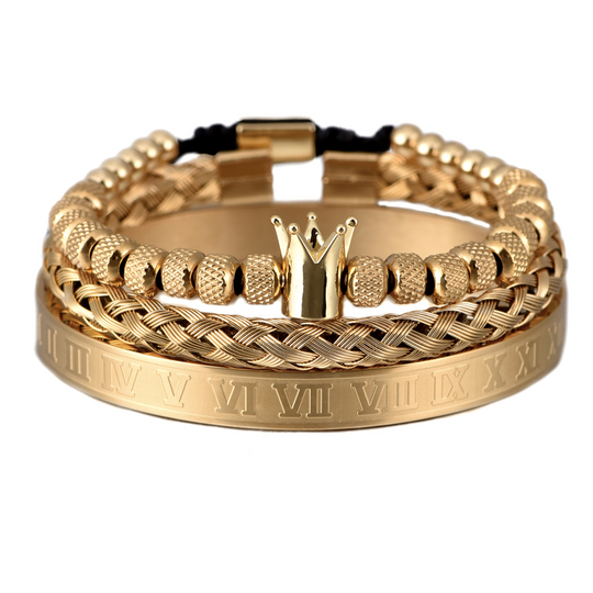 Pulsera Roman King Chapada en Oro de 18K
