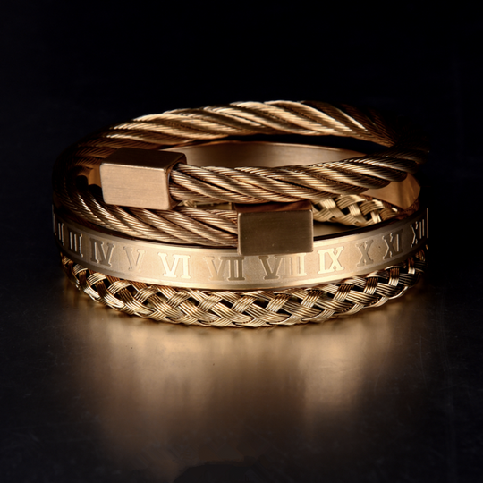 Pulsera Roman Royal Chapada en Oro de 18K