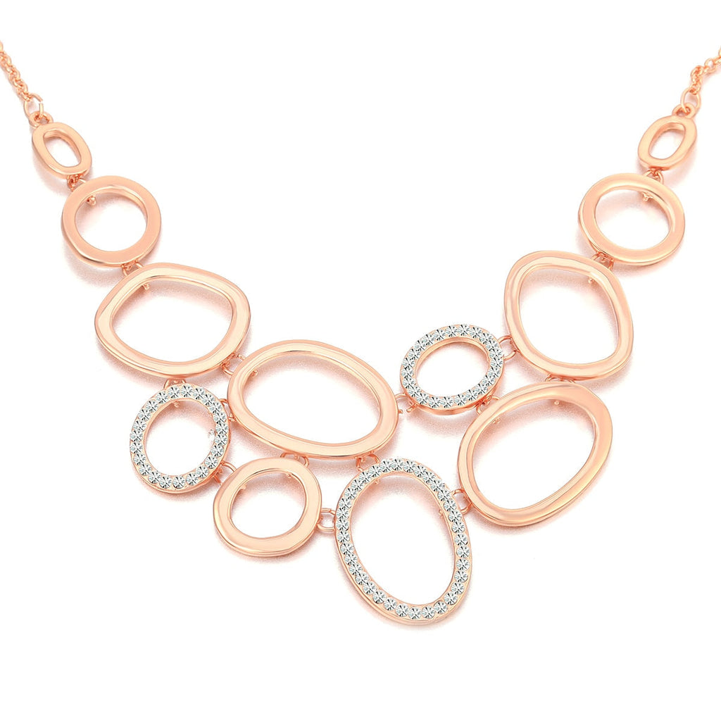 Collar Círculos Irregulares Luxe con Circonitas