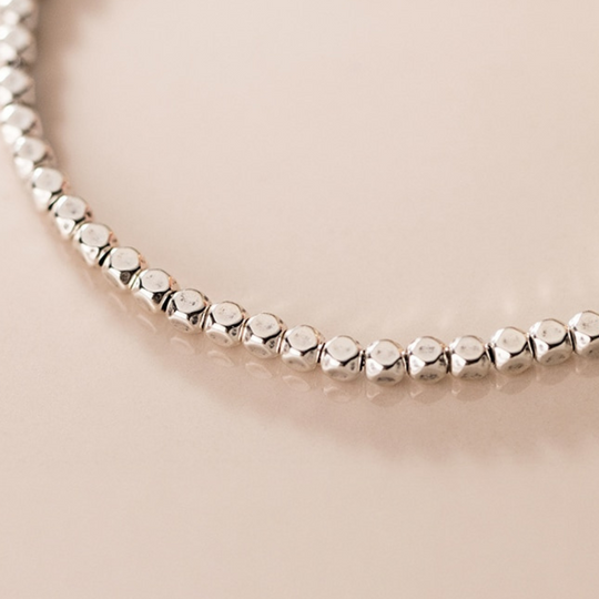Pulsera Geométrica Ajustable de Plata