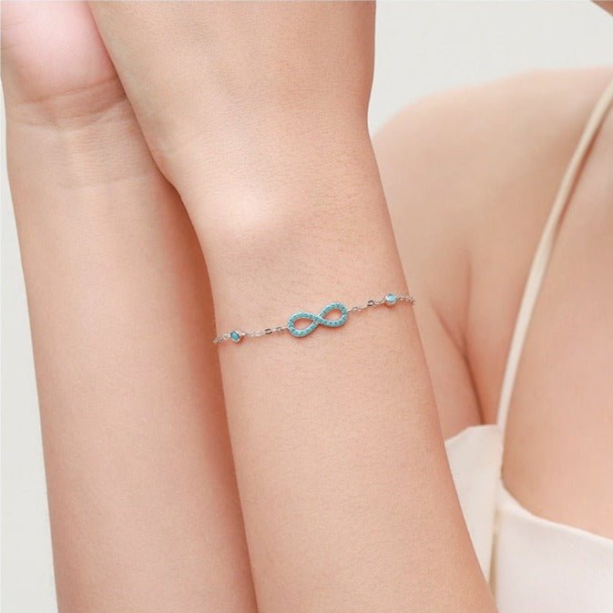 Pulsera Plata Infinito con Turquesa de Plata